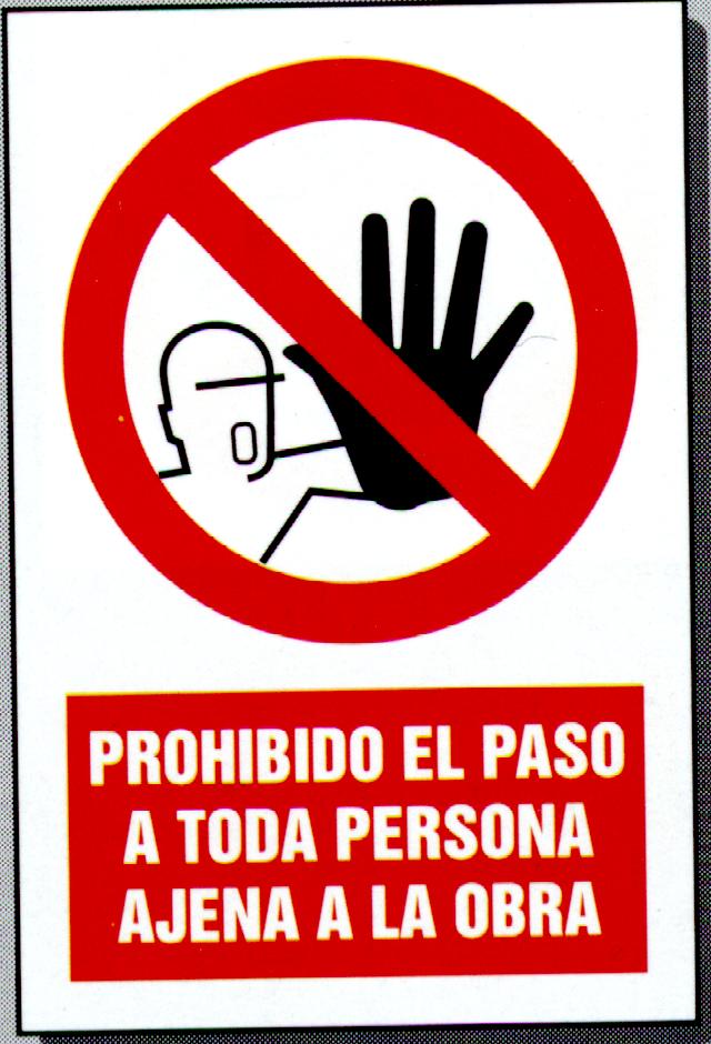 1 Proh el paso pers ajen obra 2  IMAGENES FOTOS DIBUJOS
